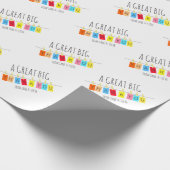 Een geweldige dank, Cute Bright Bunting - Cadeaupapier (Hoek)
