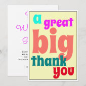 Een geweldige dank voor geweldige Casual Kantoor Bedankkaart (Voorkant / Achterkant)
