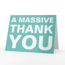 Een geweldige dank voor uw grote Wenskaart