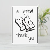 Een geweldige dankjewel voor de oude zwarte Typogr Bedankkaart (Staand voorkant)