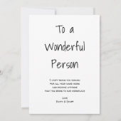 Een geweldige dankjewel voor de oude zwarte Typogr Bedankkaart (Achterkant)