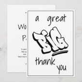 Een geweldige dankjewel voor de oude zwarte Typogr Bedankkaart (Voorkant / Achterkant)