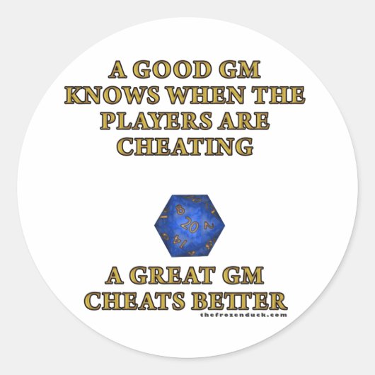 Een geweldige DM Cheats Beter Ronde Sticker (Voorkant)