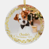 Een geweldige Dog Puppy Pet Eerste Kerstmis Eenvou Keramisch Ornament (Voorkant)