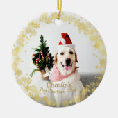 Een geweldige Dog Puppy Pet Eerste Kerstmis Eenvou Keramisch Ornament (Voorkant)