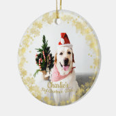 Een geweldige Dog Puppy Pet Eerste Kerstmis Eenvou Keramisch Ornament (Links)