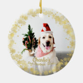 Een geweldige Dog Puppy Pet Eerste Kerstmis Eenvou Keramisch Ornament (Achterkant)