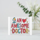 Een geweldige dokter. Bedank cadeau Briefkaart (Staand voorkant)