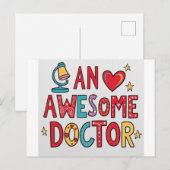 Een geweldige dokter. Bedank cadeau Briefkaart (Voorkant / Achterkant)