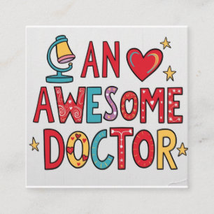 Een geweldige dokter. Bedank cadeau  Informatiekaartje