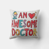 Een geweldige dokter. Bedank cadeau Kussen (Achterkant)