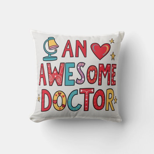 Een geweldige dokter. Bedank cadeau Kussen (Voorkant)