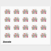 Een geweldige dokter  ronde sticker (Vel)