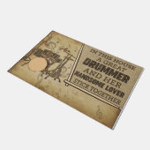 Een geweldige drummer en haar handbediende Lover  Deurmat (Schuin)