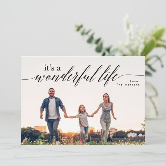 Een geweldige Feestdagen-kerstfotokaart voor het l Feestdagenkaart (Staand voorkant)