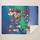 Een geweldige feestelijke strandscène met de kerst sherpa deken (Voorkant (horizontaal))