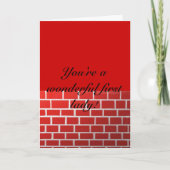 Een geweldige first lady bedankkaart (Voorkant)