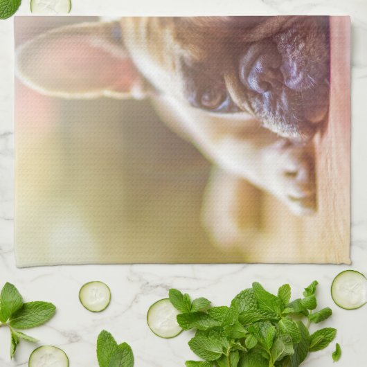 Een geweldige franse bulldog theedoek (Gevouwen)