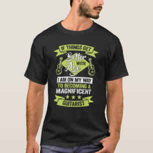 Een geweldige gitarist gitaarspeler, Birthday Gui T-shirt