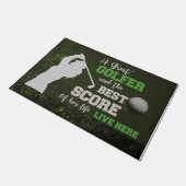 Een geweldige Golfer en de beste score van zijn le Deurmat (Schuin)