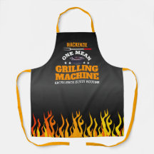 Eén geweldige grillmachine vlam aan ZWART