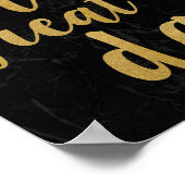 Een geweldige haardag goud poster (Hoek)