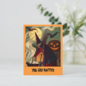 EEN GEWELDIGE HALLOWEN TUSSEN BLIJKE INVITATIE ~ E KAART (Staand voorkant)