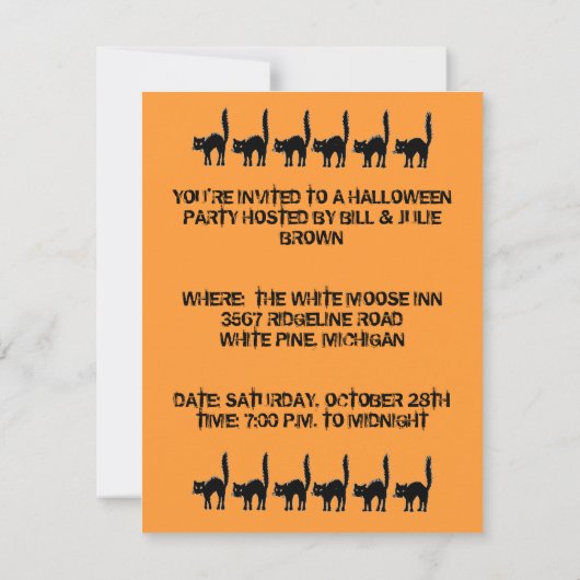 EEN GEWELDIGE HALLOWEN TUSSEN BLIJKE INVITATIE ~ E KAART (Achterkant)