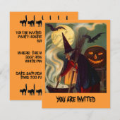 EEN GEWELDIGE HALLOWEN TUSSEN BLIJKE INVITATIE ~ E KAART (Voorkant / Achterkant)