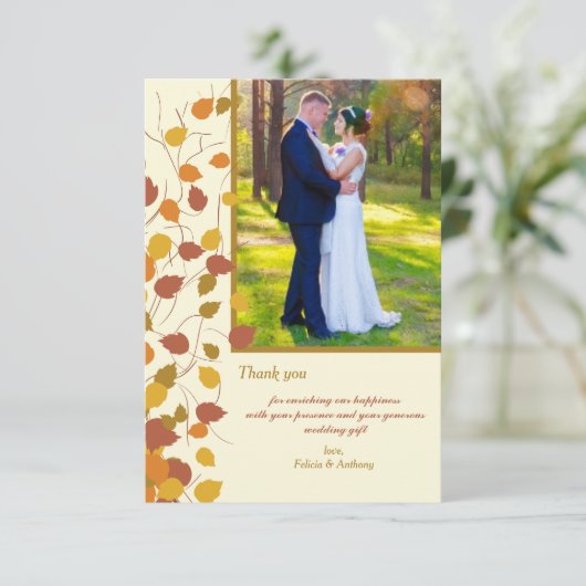 Een geweldige Herfst foto Hartelijk dank Bedankkaart (Staand voorkant)