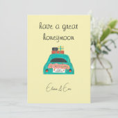 een geweldige huwelijksreis feestdagenkaart (Staand voorkant)