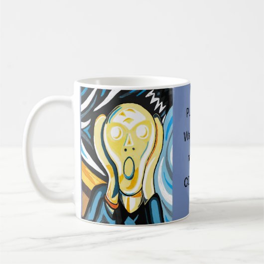 Een geweldige interpretatie van Munch's "Scream" Koffiemok (Links)