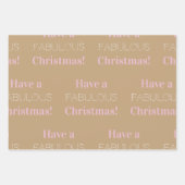 Een geweldige kerst | Bruin roze beige Inpakpapier Vel (Voorkant 3)