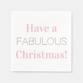 Een geweldige kerst | Moderne roze partij Servet