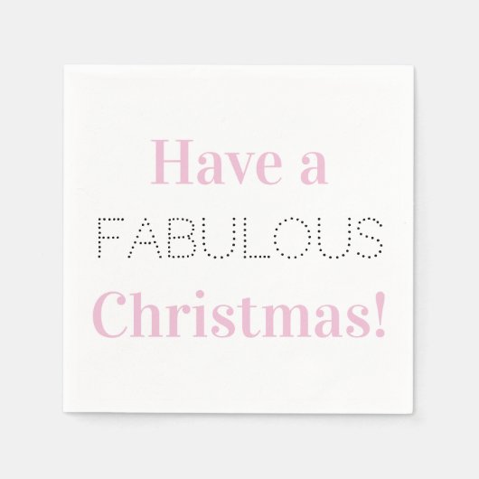 Een geweldige kerst | Moderne roze partij Servet (Voorkant)