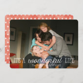 Een geweldige kerstkaart, een geweldig leven feestdagenkaart (Voorkant / Achterkant)