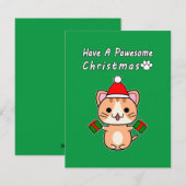 Een geweldige kerstmis met gember tabby Cat Feestdagenkaart (Voorkant / Achterkant)