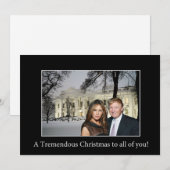 Een geweldige kerstmis van Donald en Melania Feestdagenkaart (Voorkant / Achterkant)