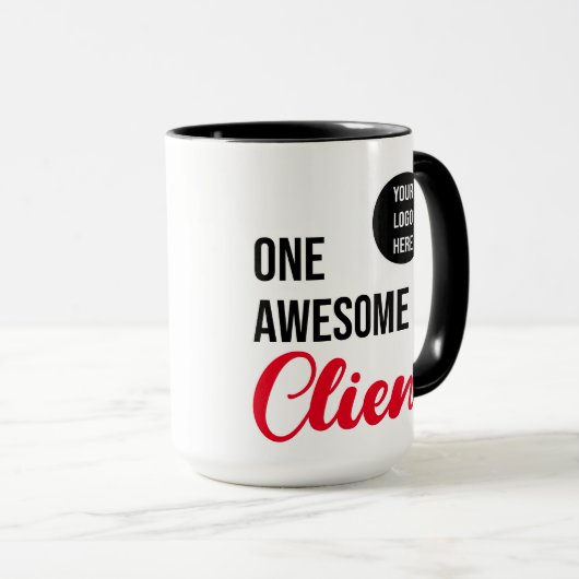 Eén Geweldige klant aangepaste Logo Mok (Voorkant rechts)