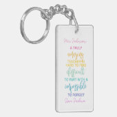 een geweldige leraar die moeilijk te vergeten is sleutelhanger (Voorkant Links)