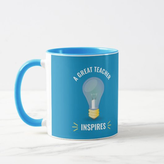Een geweldige leraar inspireert Motivatie lamp met Mok (Links)