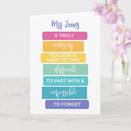 een geweldige leraar is moeilijk te vinden om kaart (Orchidee)