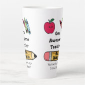 Een Geweldige leraar reden waarom ik hou van Schoo Latte Mok (Voorkant)