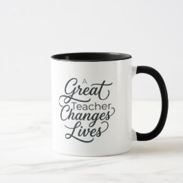 Een geweldige leraar verandert levens typografie m mok