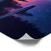 Een geweldige nacht onder de rode hemel poster (Hoek)