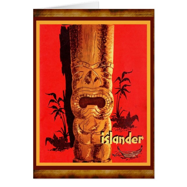 Een geweldige oude Tiki uit het midden van de eeuw (Voorkant)