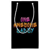 Een Geweldige papa graffiti typografie | Cadeauzak Klein Cadeauzakje (Achterkant)