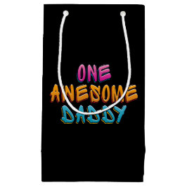 Een Geweldige papa graffiti typografie | Cadeauzak Klein Cadeauzakje