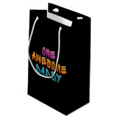 Een Geweldige papa graffiti typografie | Cadeauzak Klein Cadeauzakje (Achterkant Gekanteld)