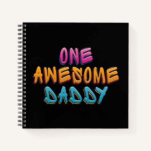 Een Geweldige papa graffiti typografie | NOTITIEBO Notitieboek (Voorkant)